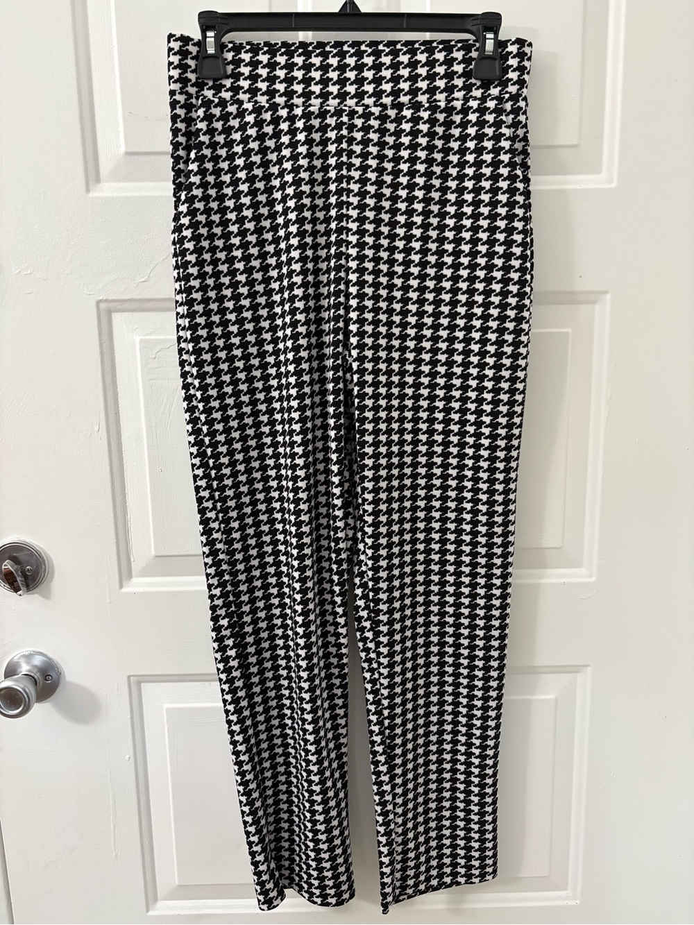 LC Lauren Conrad Black & White Houndstooth Wide-Leg Pants